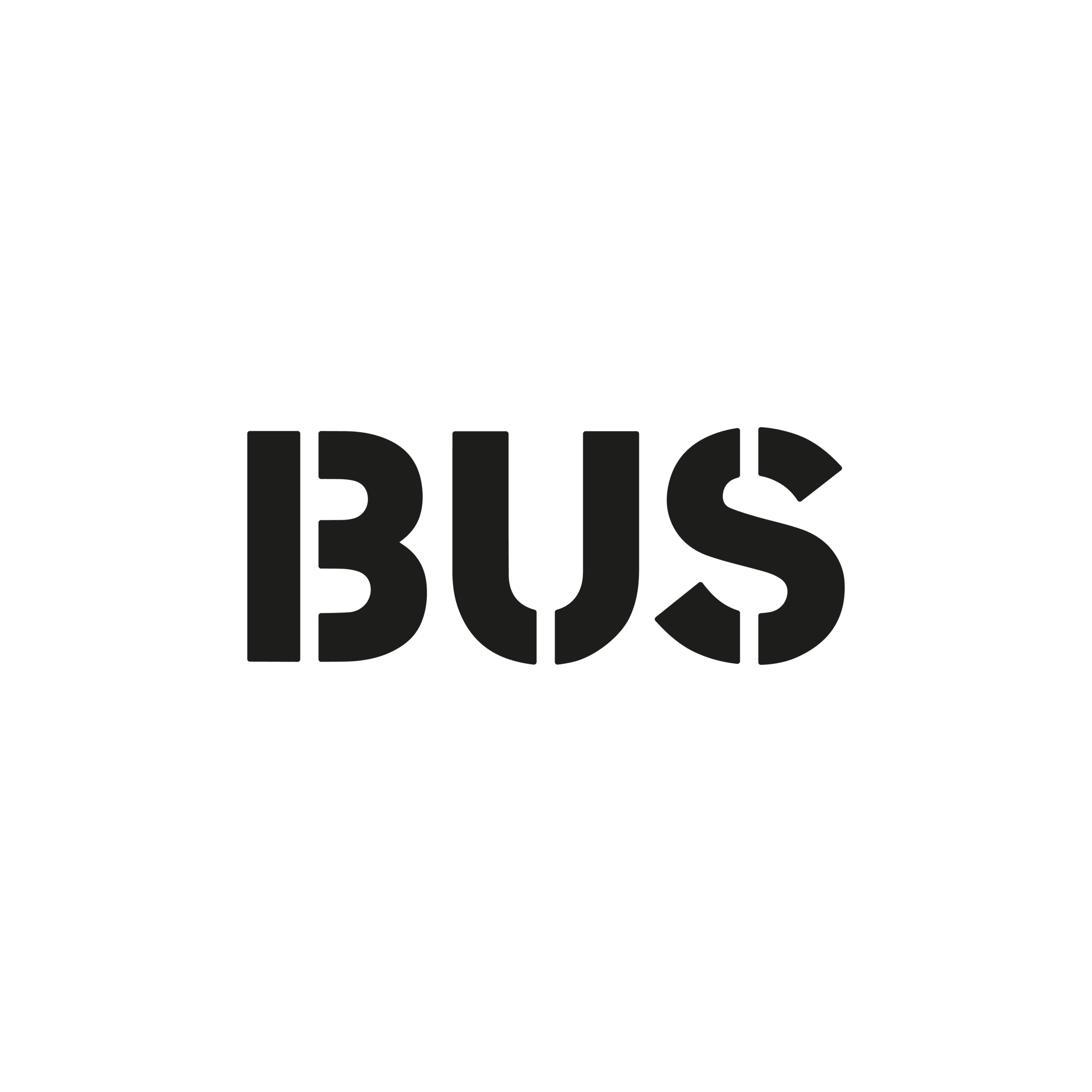 Texto "BUS" en mayúsculas